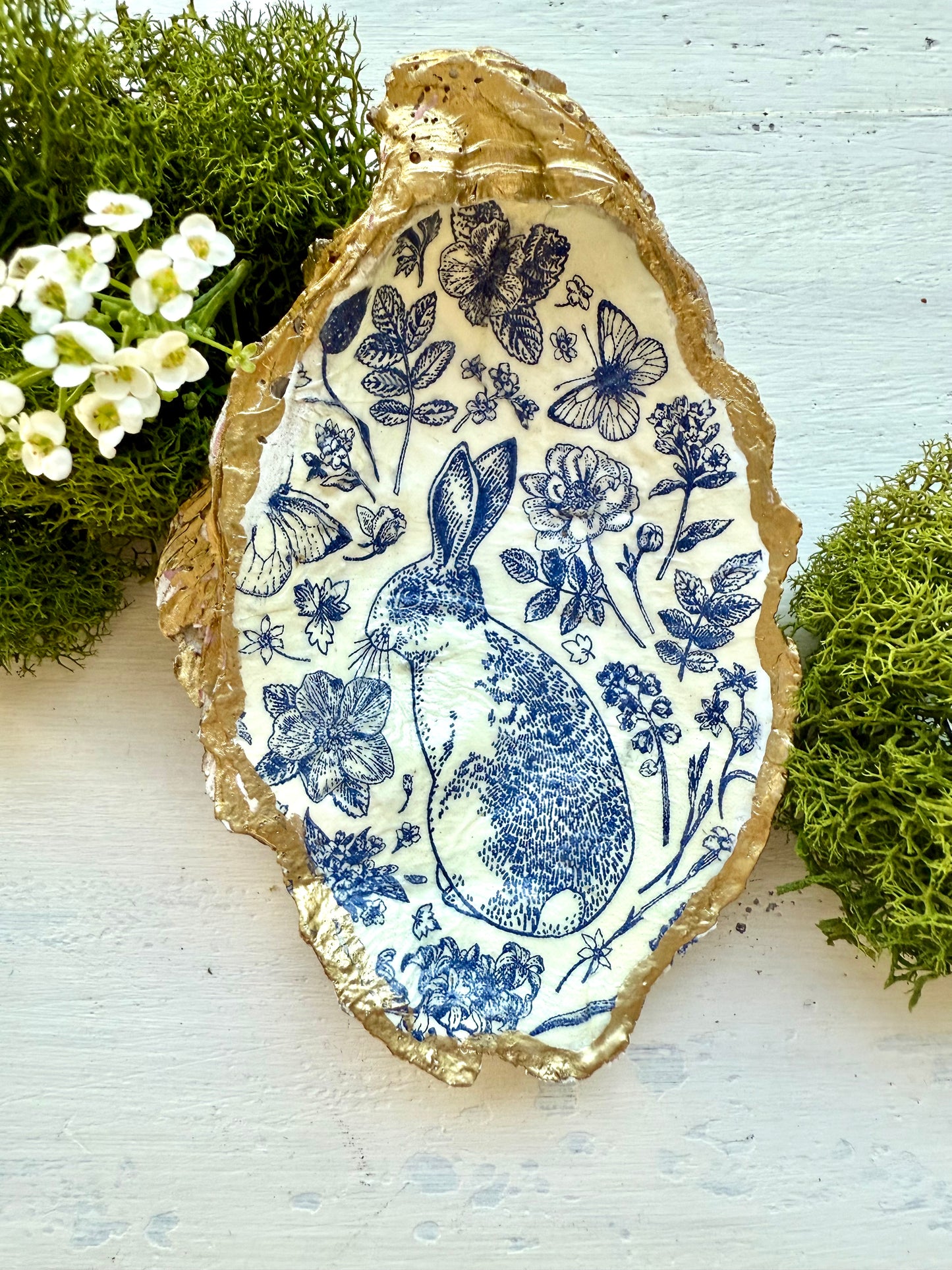 Bunny Blue - Fall in love with our sweet spring BAUBLE Trays. Keep your rings and delicate jewels safe in our one of a kind hand made BAUBLE Trays. They look beautiful in a powder room or where ever displayed. Such a perfect gift too!