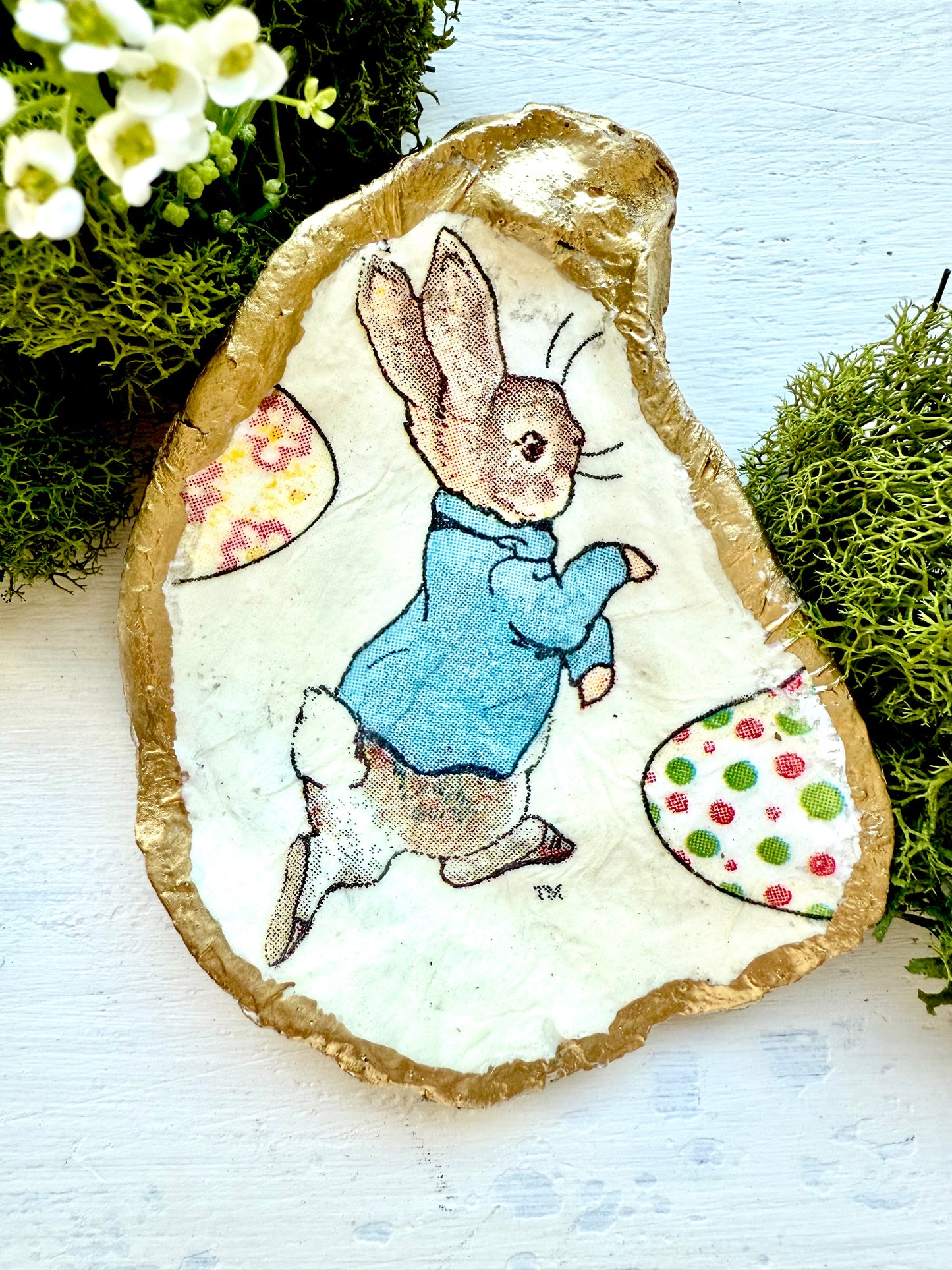 Hopping Bunny - Fall in love with our sweet spring BAUBLE Trays. Keep your rings and delicate jewels safe in our one of a kind hand made BAUBLE Trays. They look beautiful in a powder room & where ever displayed. Such a perfect gift too!