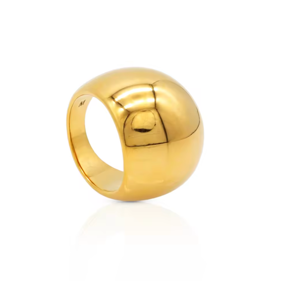 The OG Bauble - Our OG Bauble Ring is BOLD, BEAUTIFUL, & BOUJEE! She was the inspiration behind our name BOUJEE BAUBLES and clearly our Muse. She is 18K Gold Plate over Stainless Steel. Hypoallergenic & Tarnish Free. A staple for all BOUJEE girls.