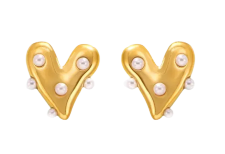 Olivia Earrings - Our Olivia earrings exude charm with delicate pearls that are striking against brilliant 18k gold. Crafted from stainless steel & PVD coated in 18K for lasting shine & resilience. Also available as a set with coordinating necklace.