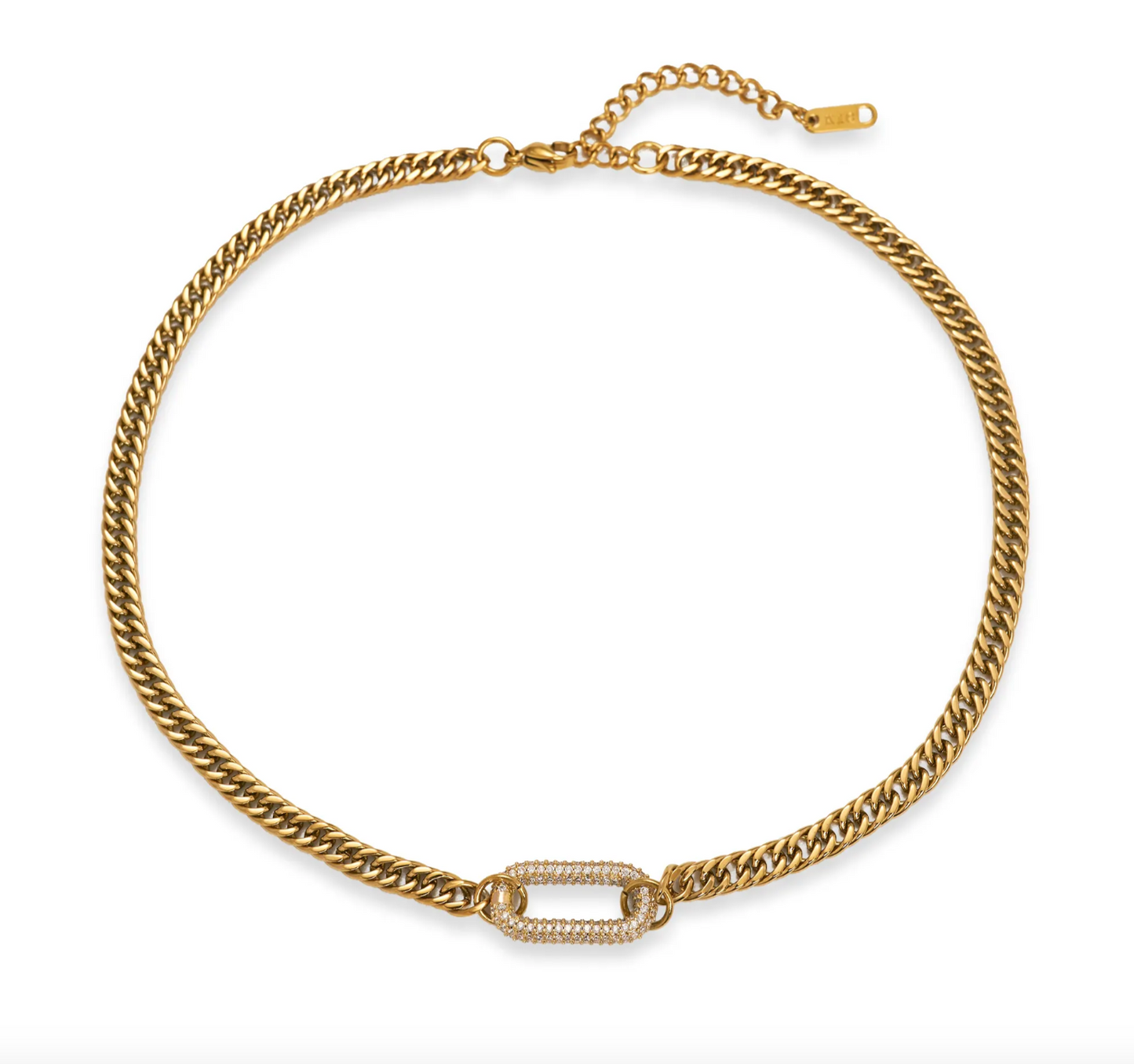 Corrine - Our Corrine choker necklace blends luxury with bold BOUJEE style. Featuring brilliant lab diamonds set in a pave pattern for eye catching radiance. The choker design offers a close fit around the neck & measures 16" with a 2" extender.
